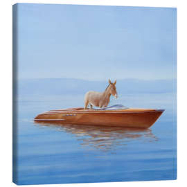 Obraz na płótnie  Donkey in a boat - Lincoln Seligman