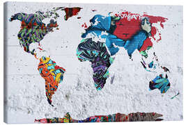 Obraz na płótnie  map graffiti - Mark Ashkenazi
