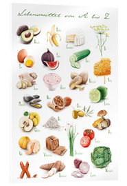 Obraz na szkle akrylowym  Food ABC (German) - Nadine Conrad