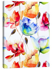 Obraz na płótnie  Maki i tulipany