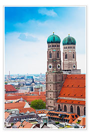 Plakat  Towers of Frauenkirche in Munich
