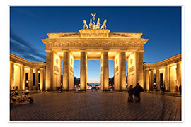 Plakat Brandenburg gate at dusk