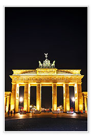 Plakat  Brandenburg gate (Brandenburger Tor) in Berlin