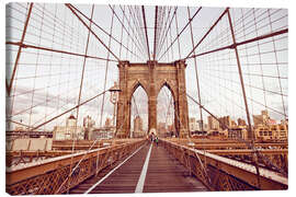 Obraz na płótnie  New York Brooklyn Bridge and city skyline