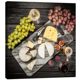 Obraz na płótnie  Wine and cheese still life