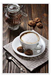 Plakat  Cup of coffee with cookies