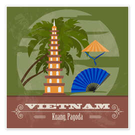 Plakat  Vietnam - Kuang, Pagoda