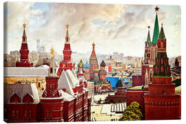 Obraz na płótnie  Aerial view of the Kremlin in Red Square, Moscow
