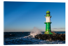 Obraz na szkle akrylowym  Lighthouse in Warnemuende - Rico Ködder