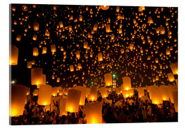 Obraz na szkle akrylowym  Sky Lantern on Yeepeng festival