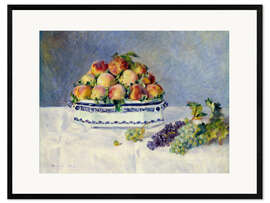 Plakat artystyczny premium w ramie  Still life with peaches and grapes - Pierre-Auguste Renoir