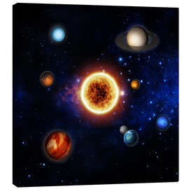 Obraz na płótnie  Our sun and planets