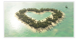 Plakat  The heart island - Peter Weishaupt