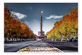Plakat Victory Column Berlin during Fall