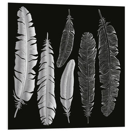 Obraz na PCV  Feathers in silver