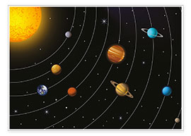 Plakat  Solar system