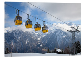 Obraz na szkle akrylowym  Cable car in the Alps