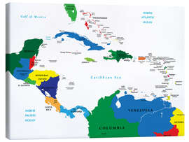 Obraz na płótnie  Latin America - Political Map