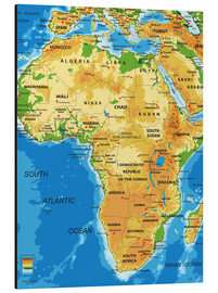 Obraz na aluminium  Africa - Topographic Map