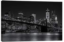 Obraz na płótnie  Brooklyn Bridge at Night - Thomas Klinder