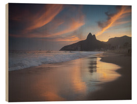 Obraz na drewnie  Ipanema beach sunset in Rio de Janeiro, Brazil. - Alex Saberi