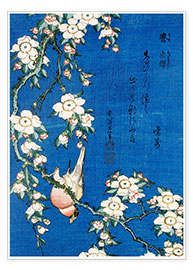 Plakat  Gil i płacząca wiśnia - Katsushika Hokusai