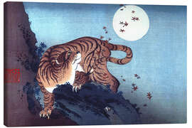 Obraz na płótnie  Tygrys i księżyc - Katsushika Hokusai