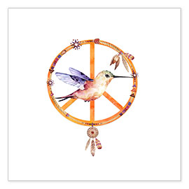 Plakat  Hummingbird Peace - Andrea Haase