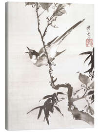 Obraz na płótnie  Singing Bird on a Branch - Kawanabe Kyosai