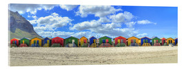 Obraz na szkle akrylowym  Colorful beach houses in Muizenberg - HADYPHOTO
