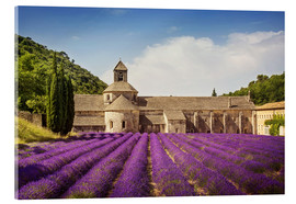 Obraz na szkle akrylowym  Senanque Abbey with lavender fields - Elena Schweitzer