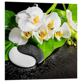 Obraz na PCV  Spa arrangement with white orchid
