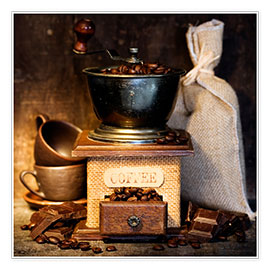 Plakat Antique coffee grinder