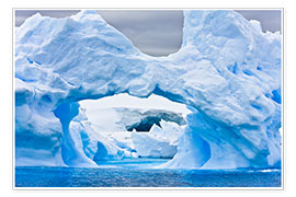 Plakat  Large Arctic iceberg with a cavity inside