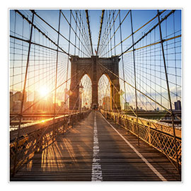 Plakat Brooklyn Bridge in New York City