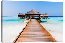 Obraz na płótnie  Jetty and overwater bungalows, Maldives - Matteo Colombo