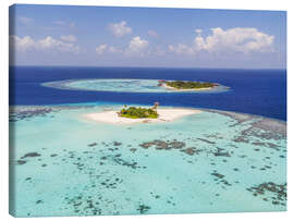 Obraz na płótnie  Aerial view of islands in the Maldives - Matteo Colombo