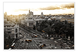 Plakat  The city of Madrid in Spain