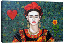Obraz na płótnie  Frida Kahlo, Queen of Hearts (detail) - Madalena Lobao-Tello