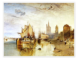Plakat  Cologne, the arrival of a post boat - Joseph Mallord William Turner