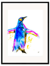 Plakat artystyczny premium w ramie  Penguin - Zaira Dzhaubaeva