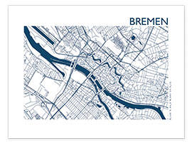 Plakat  City map of Bremen - 44spaces