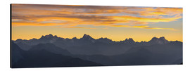 Obraz na aluminium  The Alps at sunset, panoramic view - Fabio Lamanna