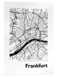 Obraz na szkle akrylowym  City map of Frankfurt - 44spaces