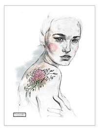 Plakat  Flower tattoo - Teetonka