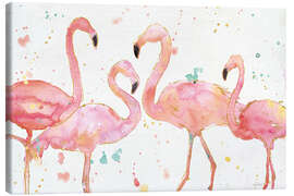 Obraz na płótnie  Flamingo fever I - Anne Tavoletti