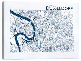 Obraz na płótnie  City map of Dusseldorf - 44spaces