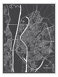 Plakat  Seville - Main Street Maps