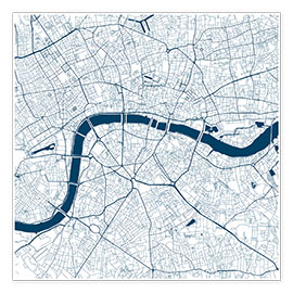 Plakat City map of London