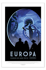 Plakat Retro Space Travel - Europe